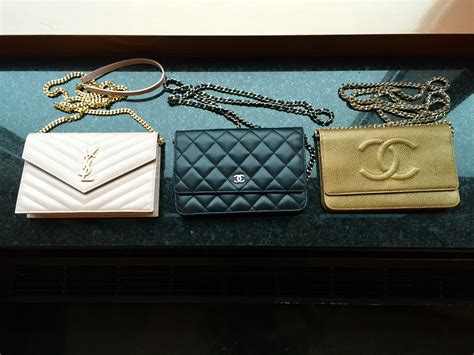 light blue ysl woc|Chanel vs. YSL Wallet on Chain Comparison (WOC) .